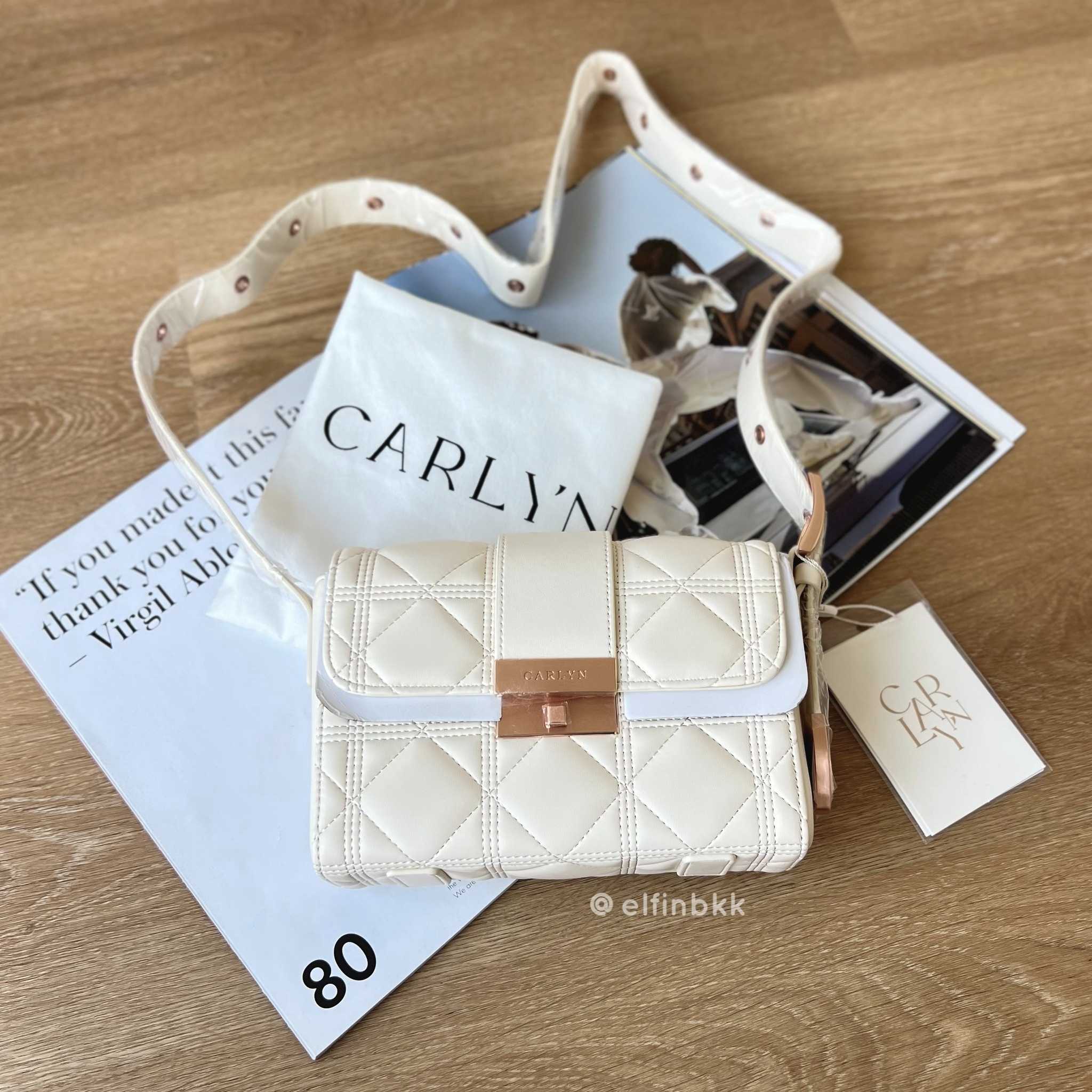 🚨จัดโปร🚨 Carlyn MARO crossbody Bag กระเป๋าสะพาย หนัง สีดำ สีขาว สีครีม สีเงิน สีเบจ สีน้ำตาล