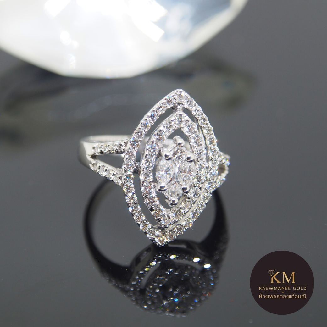 แหวนเพชร ABSOLUTE  Marquise DIAMOND BAND (White Gold)