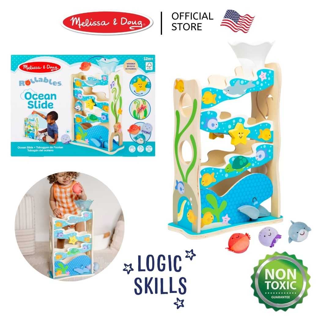 (ของแท้ USA) ของเล่นเสริมพัฒนาการ เด็ก 6 9 18 เดือน Rollables ลูกบอลผ้าเล่นกับชุดกลิ้งทะเล ต้นไม้