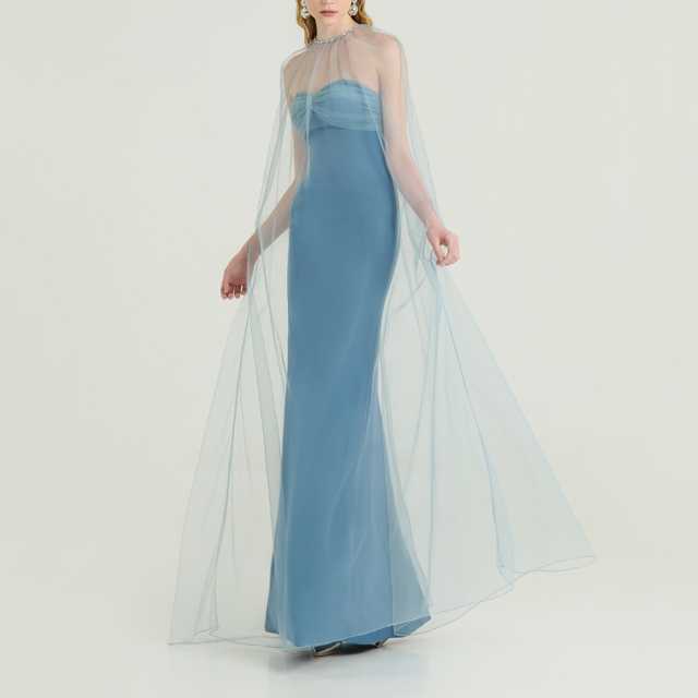 SS24 | STRAPLESS CREPE MAXI DRESS