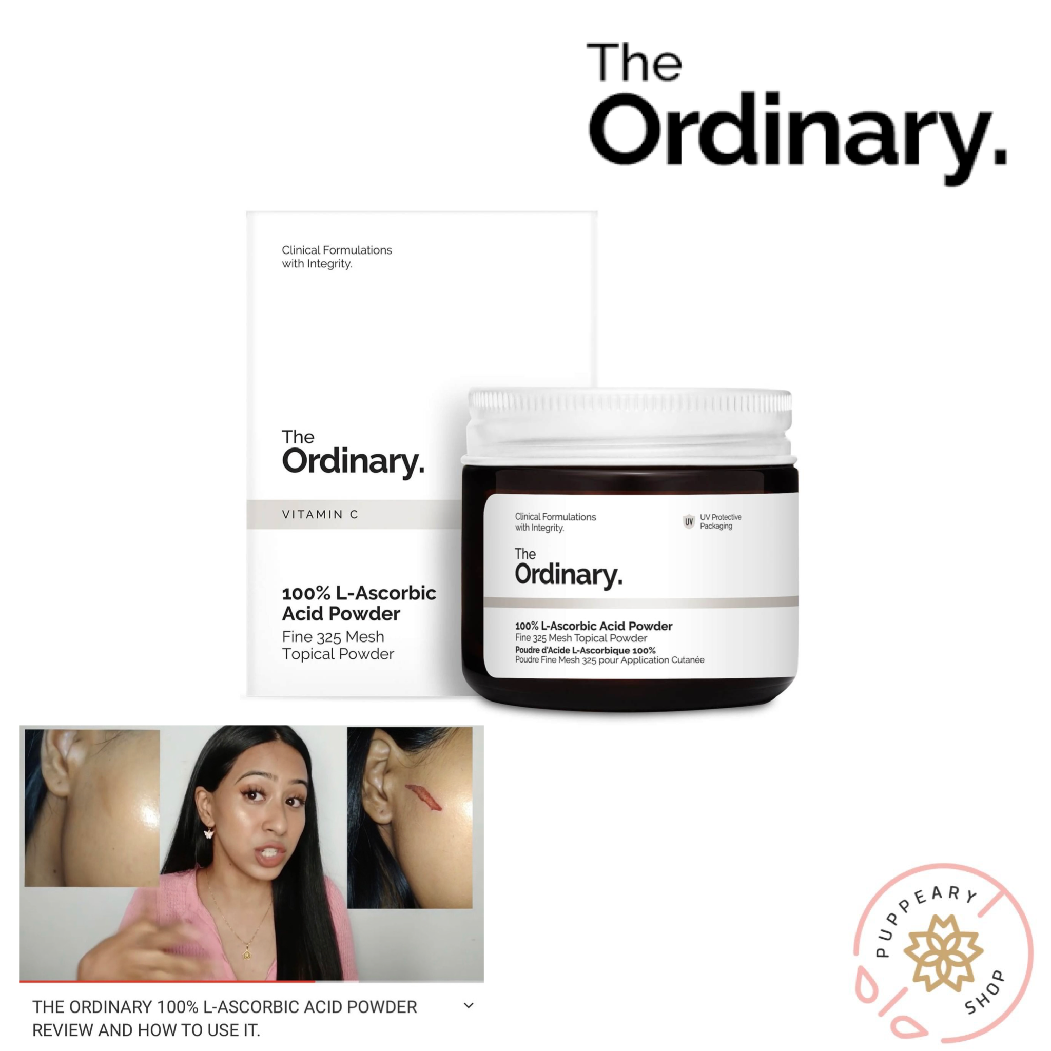 (แท้/พร้อมส่ง) THE ORDINARY 100% L-ASCORBIC ACID POWDER 20G