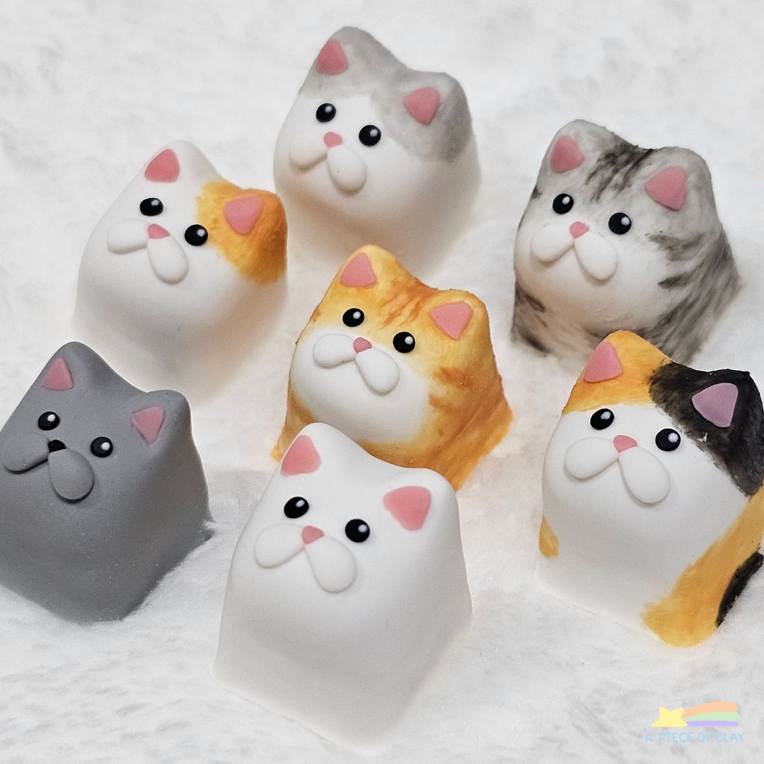 Meow Meow Keycap handmade [made to order]