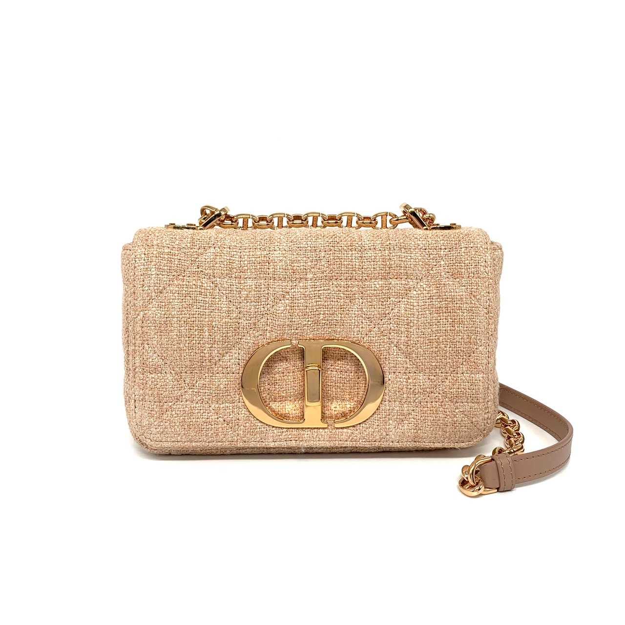 Dior Caro small pink tweed rghw dc22