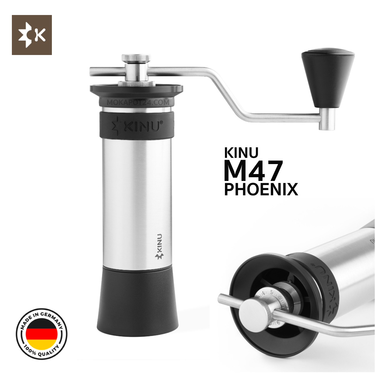 Kinu M47 Phoenix ที่บดเมล็ดกาแฟมือหมุน+กระเป๋า Hard case
