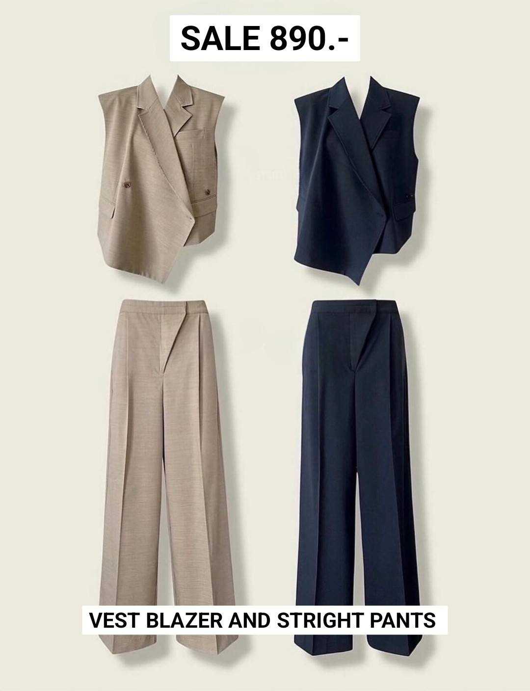 ( SALE ) VEST BLAZER AND STRIGHT PANTS 