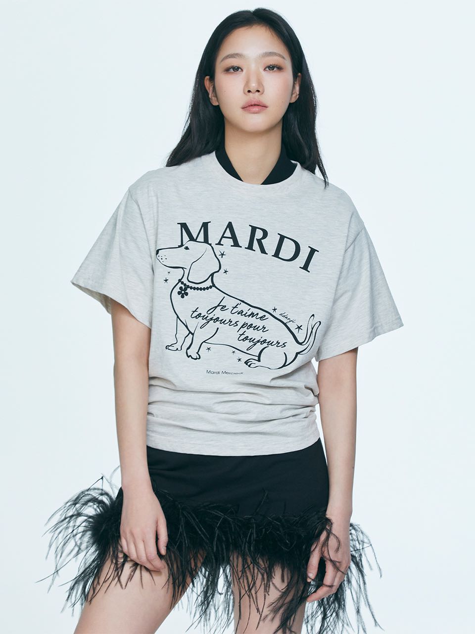 Mardi T-shirt ddanji choker (พร้อมส่ง)