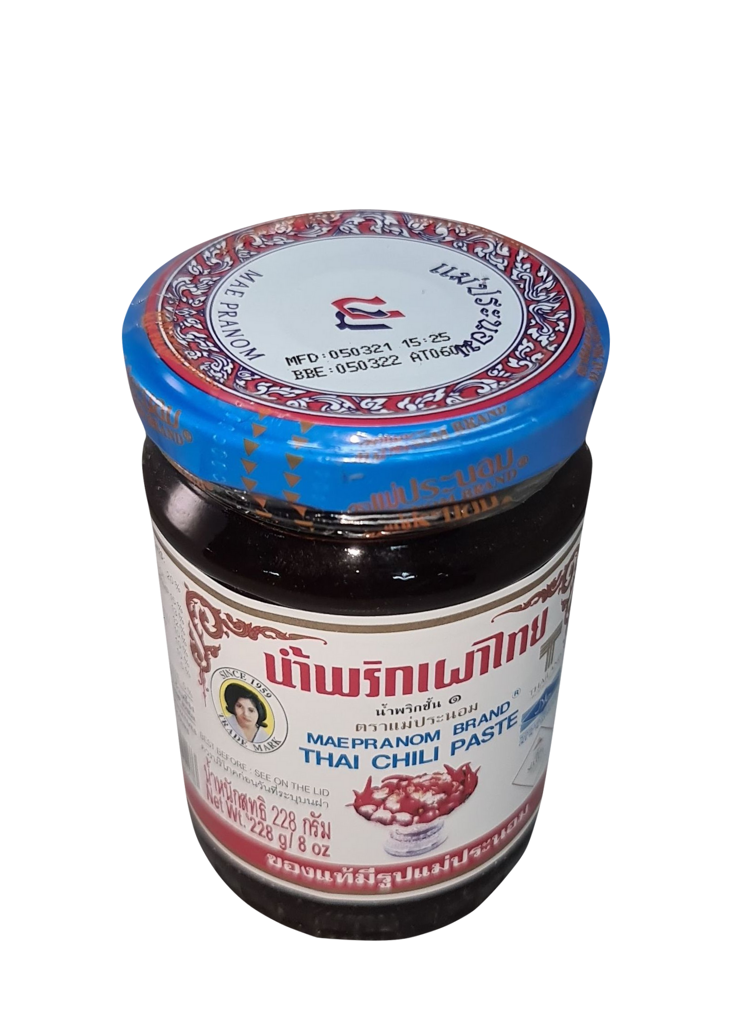 น้ำพริกเผาตราแม่ประนอม 228 กรัม. พริกเผา