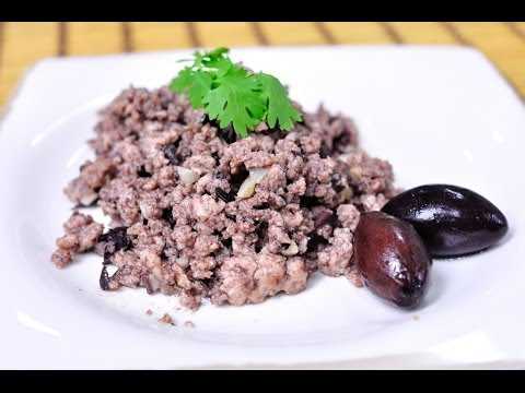 หนำเลี้ยบหมูสับ Stir-fried Chinese Olives with Minced Pork