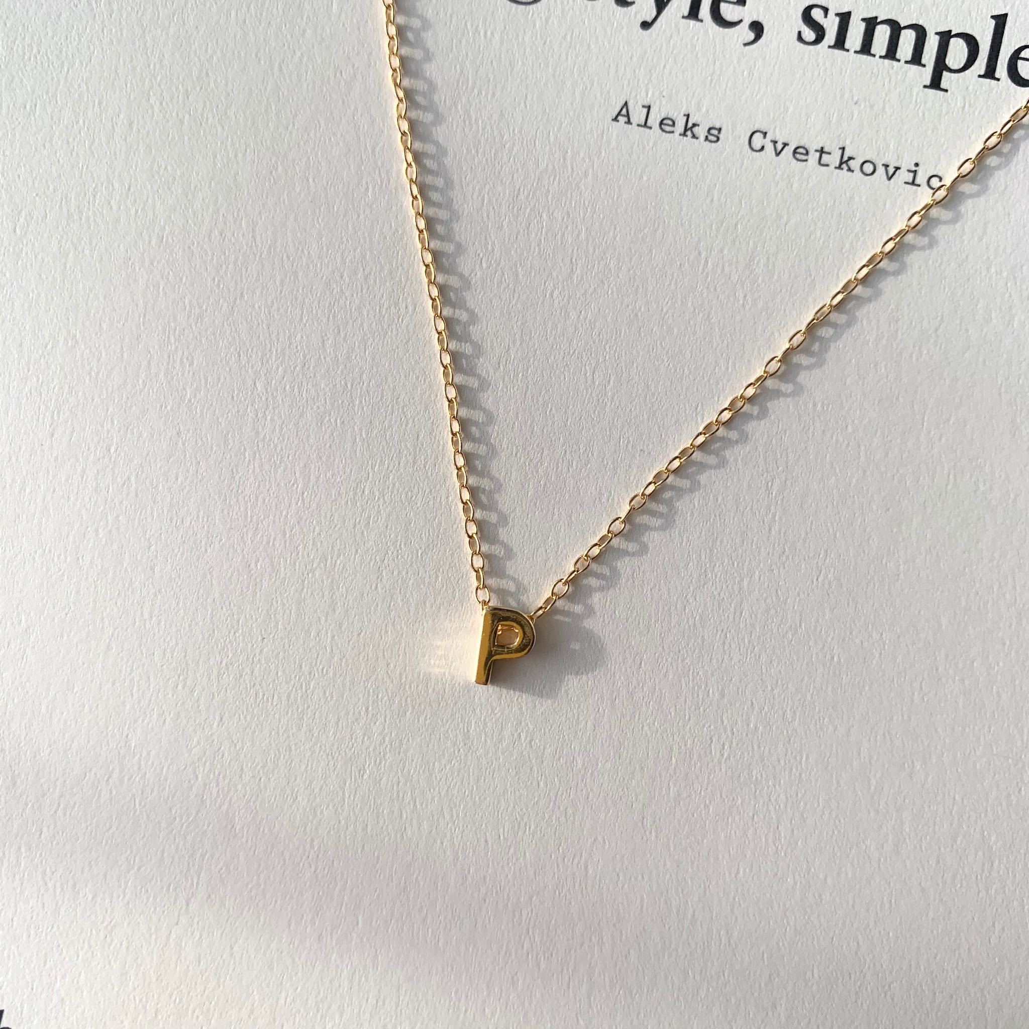 Single alphabet necklace