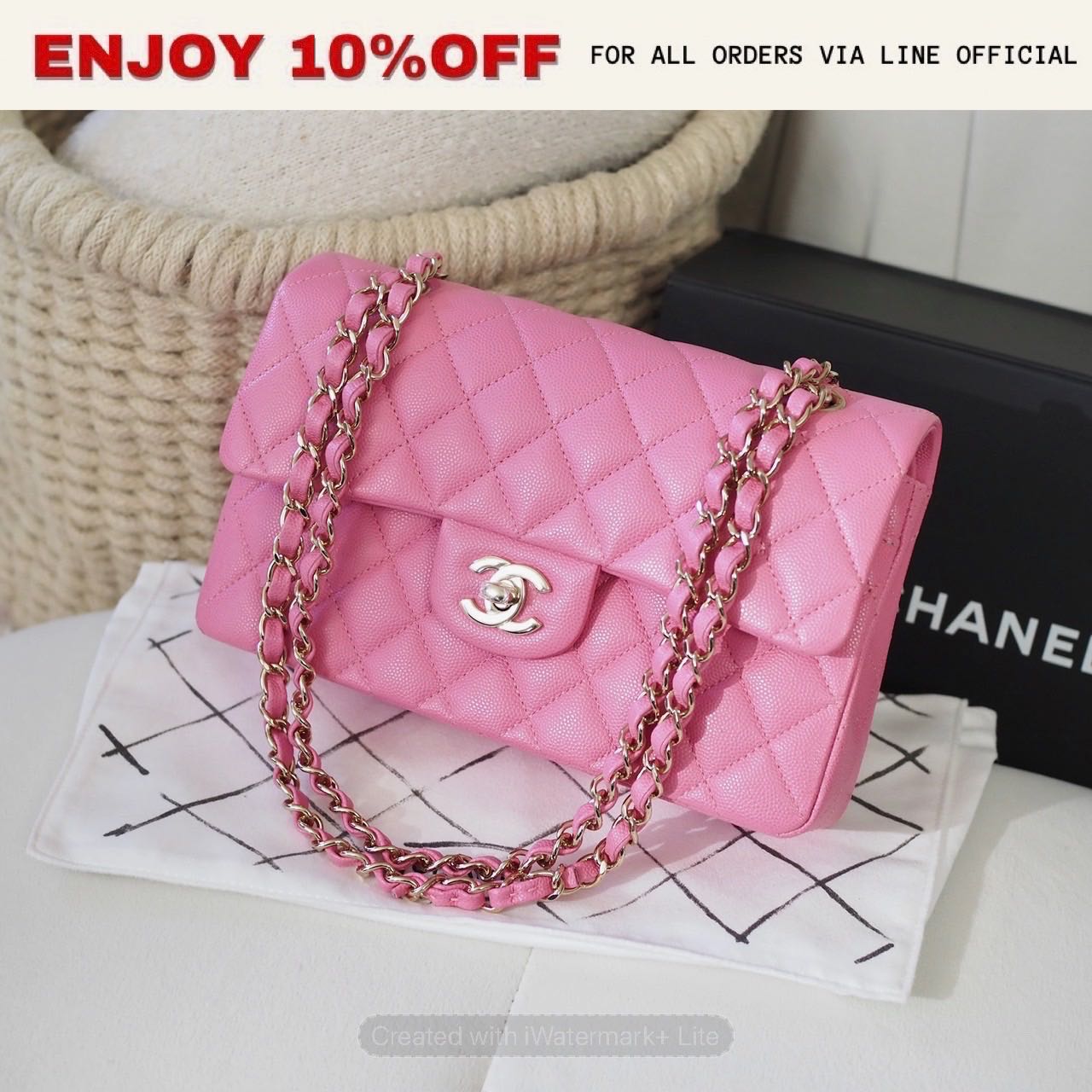 📍KEPT UNUSED📍CHANEL Classic 9'' สี Pink Caviar GHW Holo309 | Bag