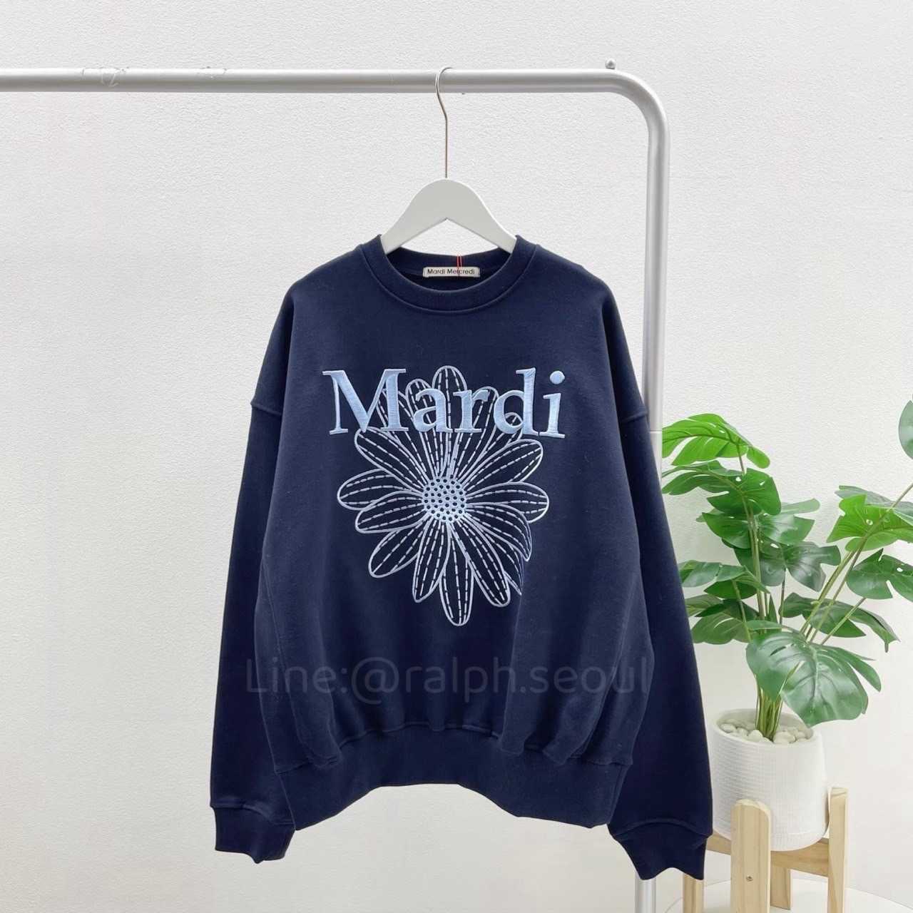 Mardi FLOWERMARDI NEEDLEWORK SWEASHIRT(NAVY SKY)