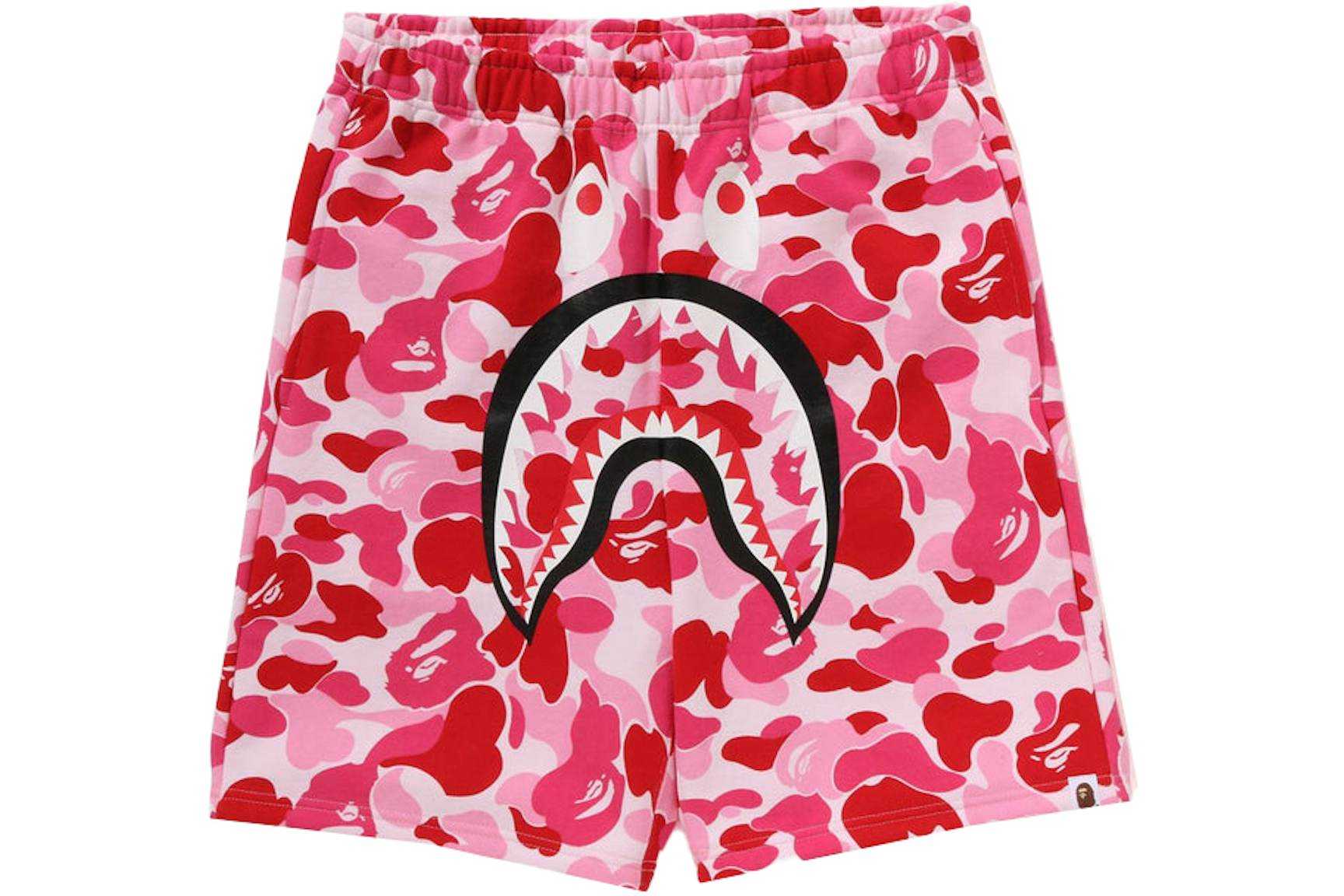 Bape ABC Camo Shark Sweat Shorts Pink