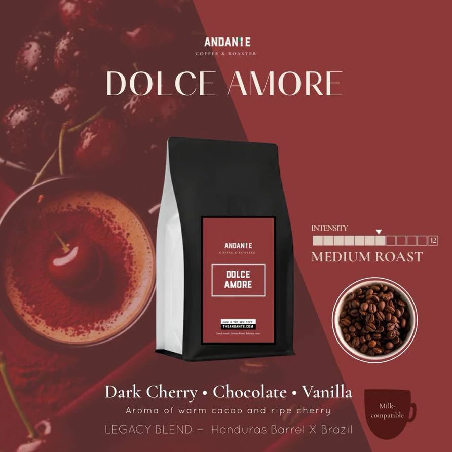 Dolce Amore – Whole Bean 200g | เมล็ดกาแฟ ดอลเช่ อโมเร่