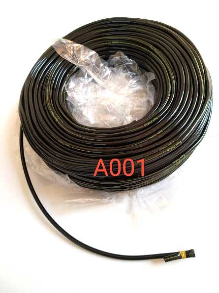 A001 สายไมโคร 4/7 ชนิดดำมัน รูใน 4.8 มิล สายหนา  ต่อกับ หัวพ่นหมอก อุปกรณ์การเกษตร  คุณภาพสูง
