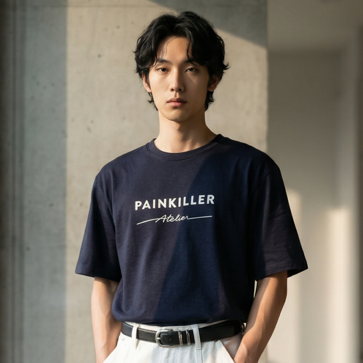 LOOP PK ORIGINAL TEE (NAVY) เสื้อยืดแขนสั้นผู้ชาย แฟชั่นผู้ชาย PAINKILLER T-shirt