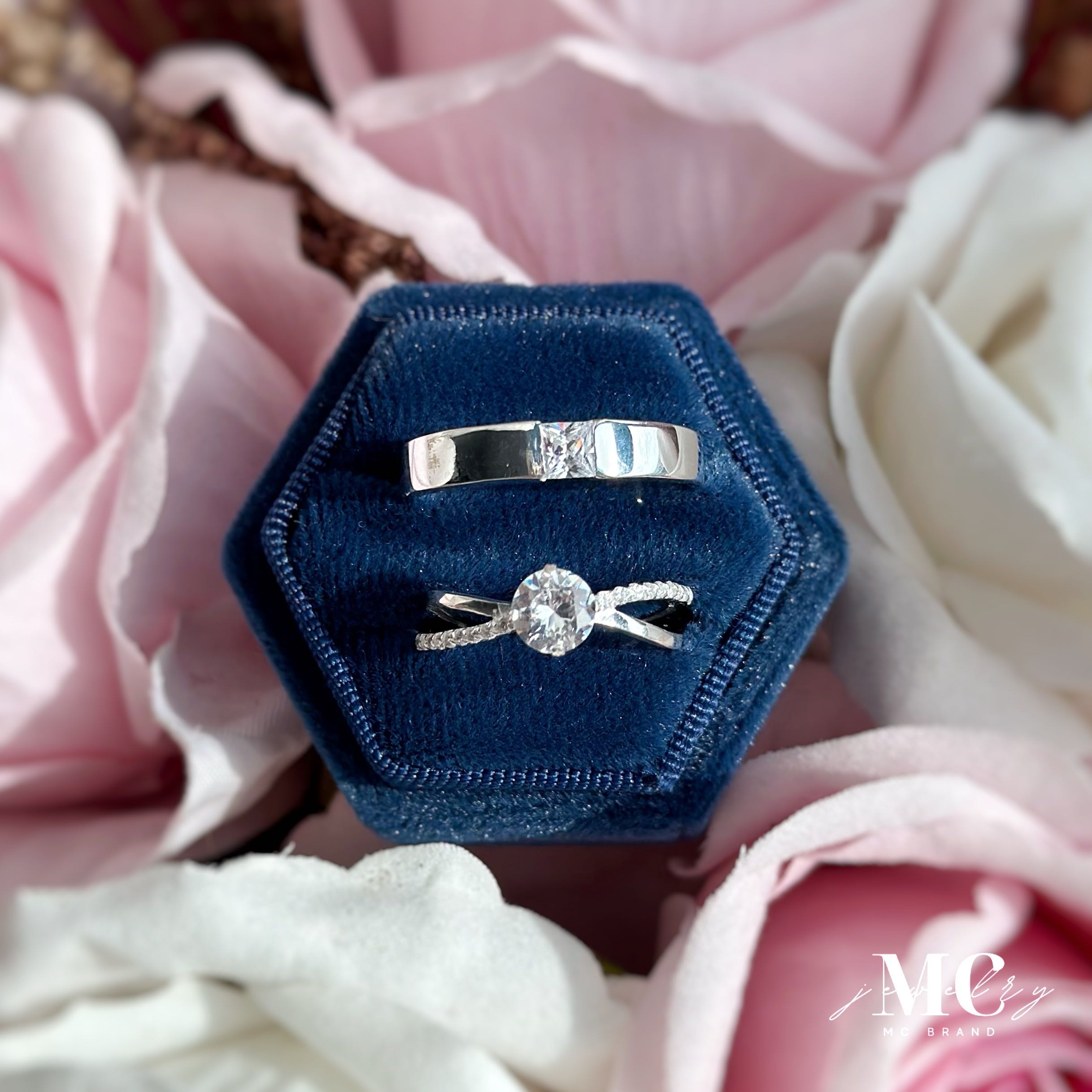 แหวนคู่เงินแท้ รุ่น Roland Cara💍💕I✅สลักชื่อฟรี🤍ไม่ลอก ไม่แพ้🤍แถมกล่องจิวเวลรี่