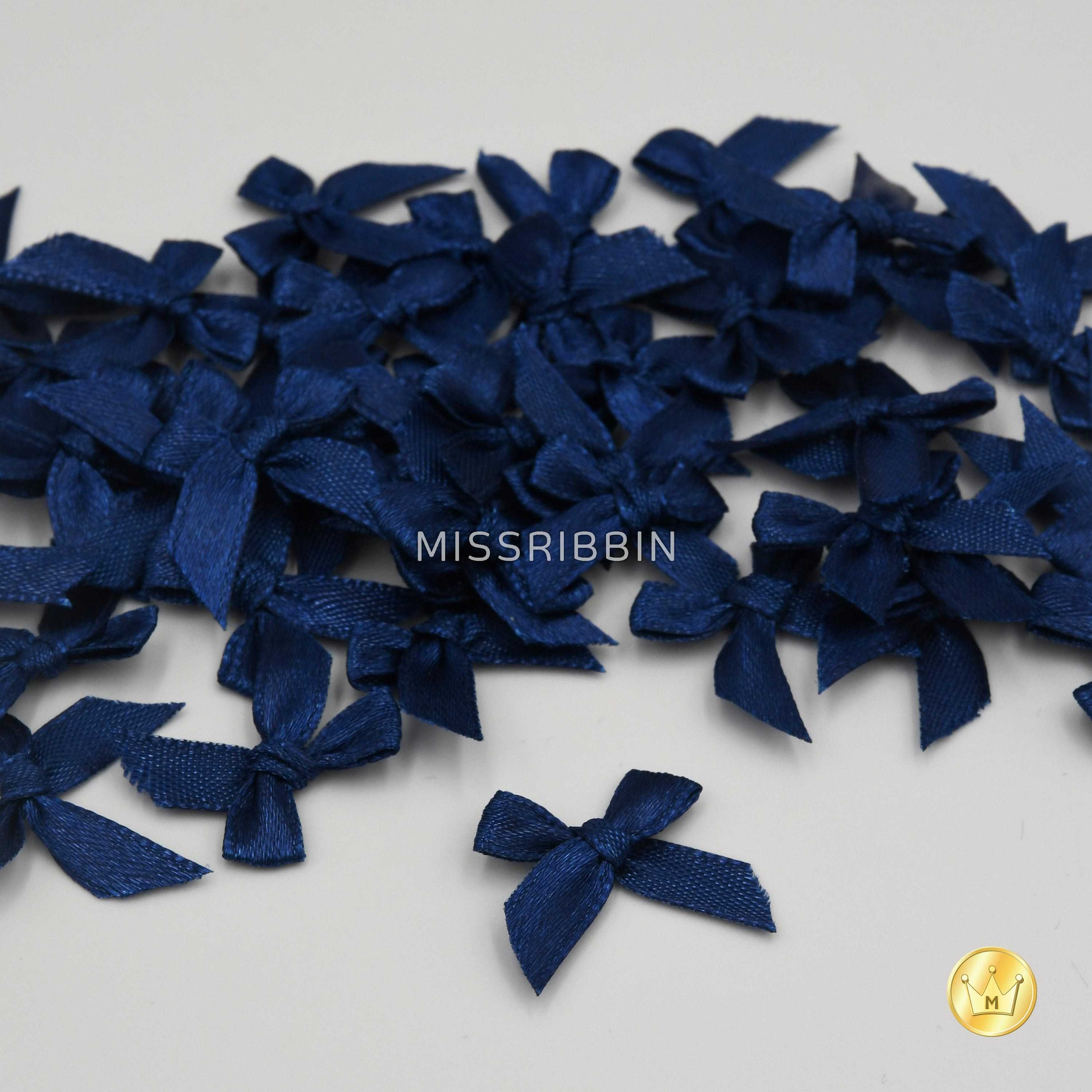 โบว์จิ๋วแบบผูก ขนาด 7/13มม (สี608) แพ็ค 100ชิ้น