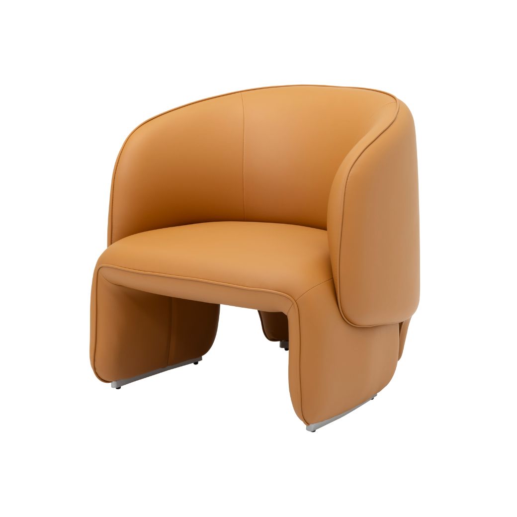 Modernform โซฟาเดี่ยว ARCHINI รุ่น ELEPHANT หุ้มหนังเทียมสีน้ำตาล