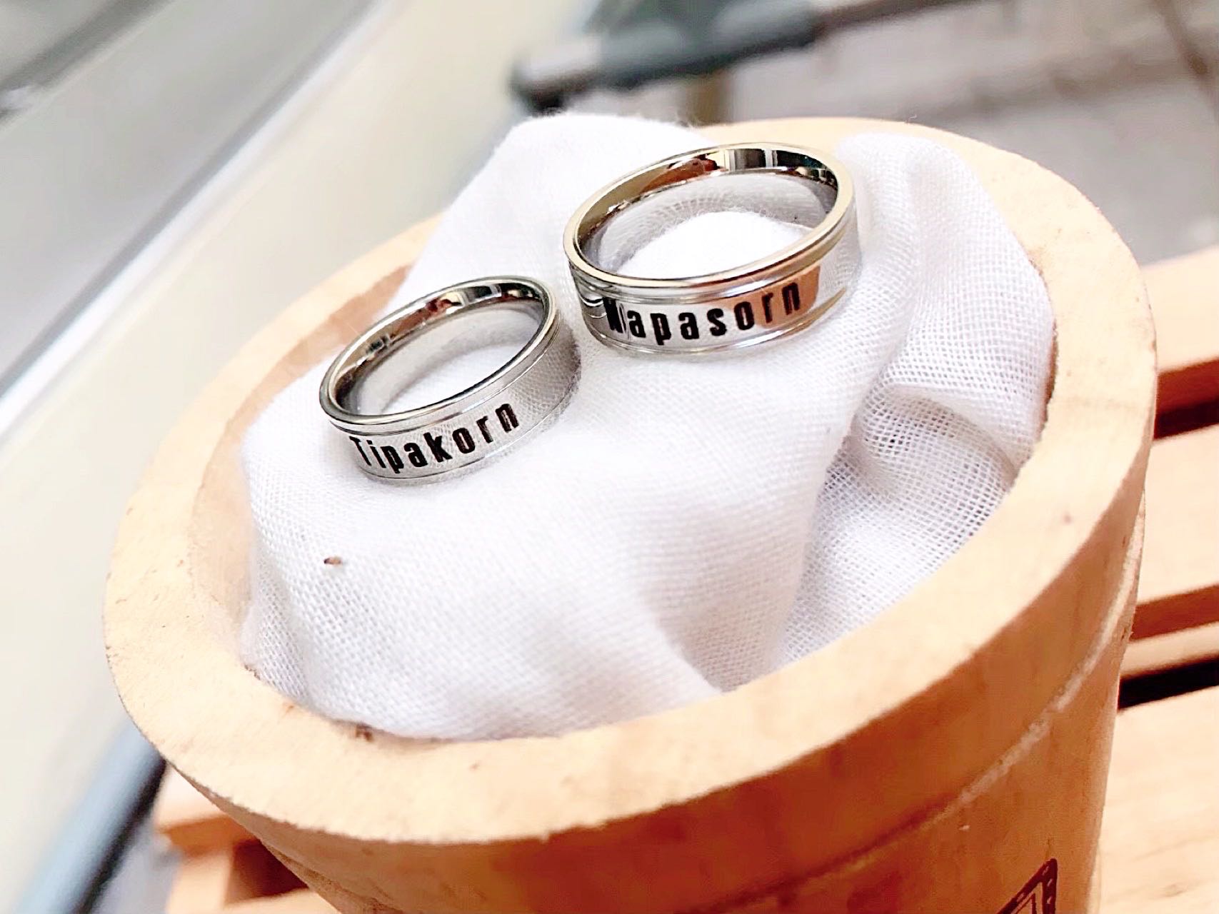12april : Emma Ring Stainless steel แหวนสแตนเลสเซาะร่อง