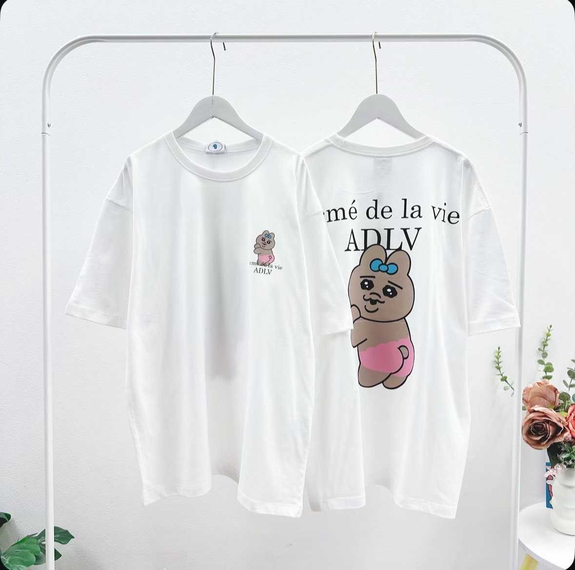 พร้อมส่ง  ADLV Cute Bear T-Shirt ( White )
