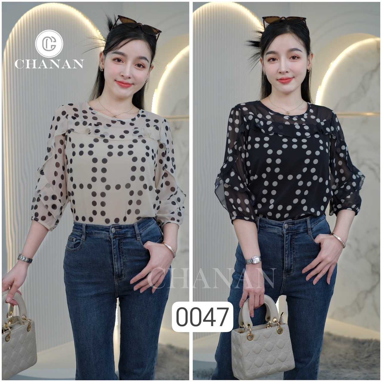 0047 ผ้าชีฟองเนื้อนิ่ม สีสวยใส่สบาย มี3สี