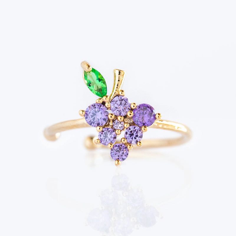 EC Ear cuff องุ่นเพชรม่วง (ใส่ข้างขวา)