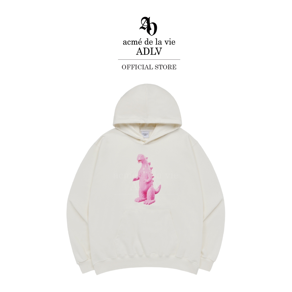 ADLV [acme de la vie] เสื้อฮู้ดดี้แขนยาว รุ่น Din2Ls Creature Hoodie Cream Cream