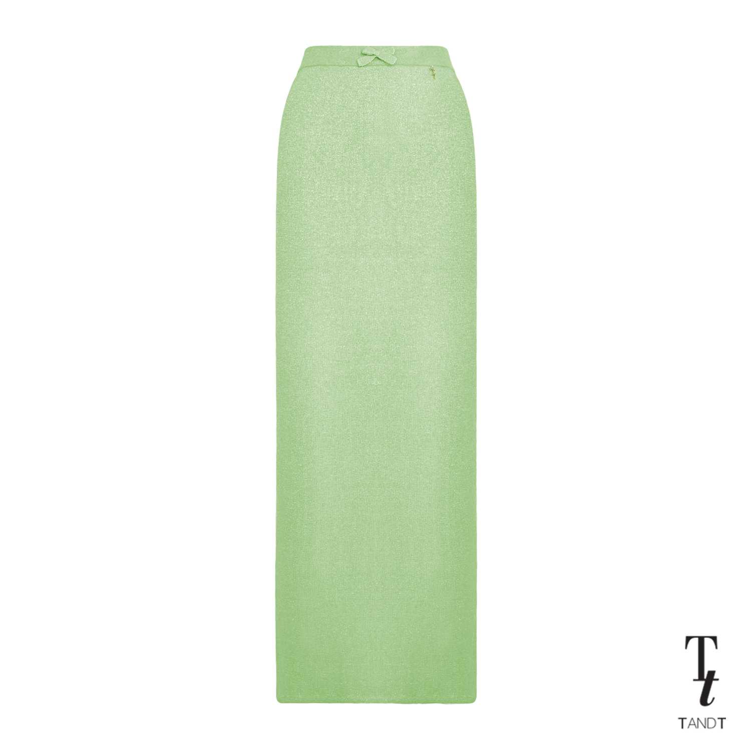 DE LA MOTTE LIGHT GREEN - BODYCON KNITTED MAXI SKIRT