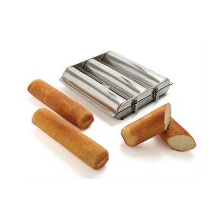 341712 MATFER st/st triple round bread mould 30x4.5cm