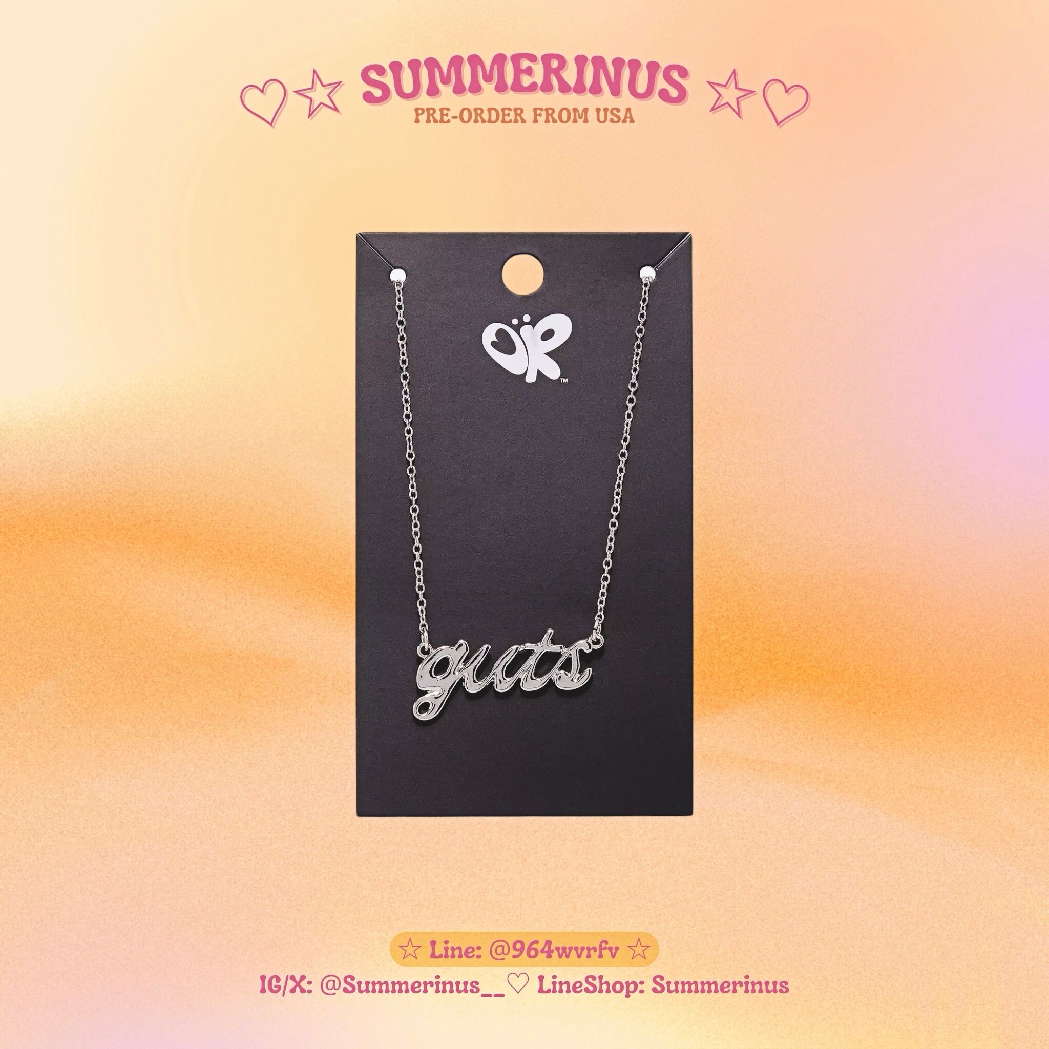 Olivia Rodrigo 💜 Guts Nameplate Necklace