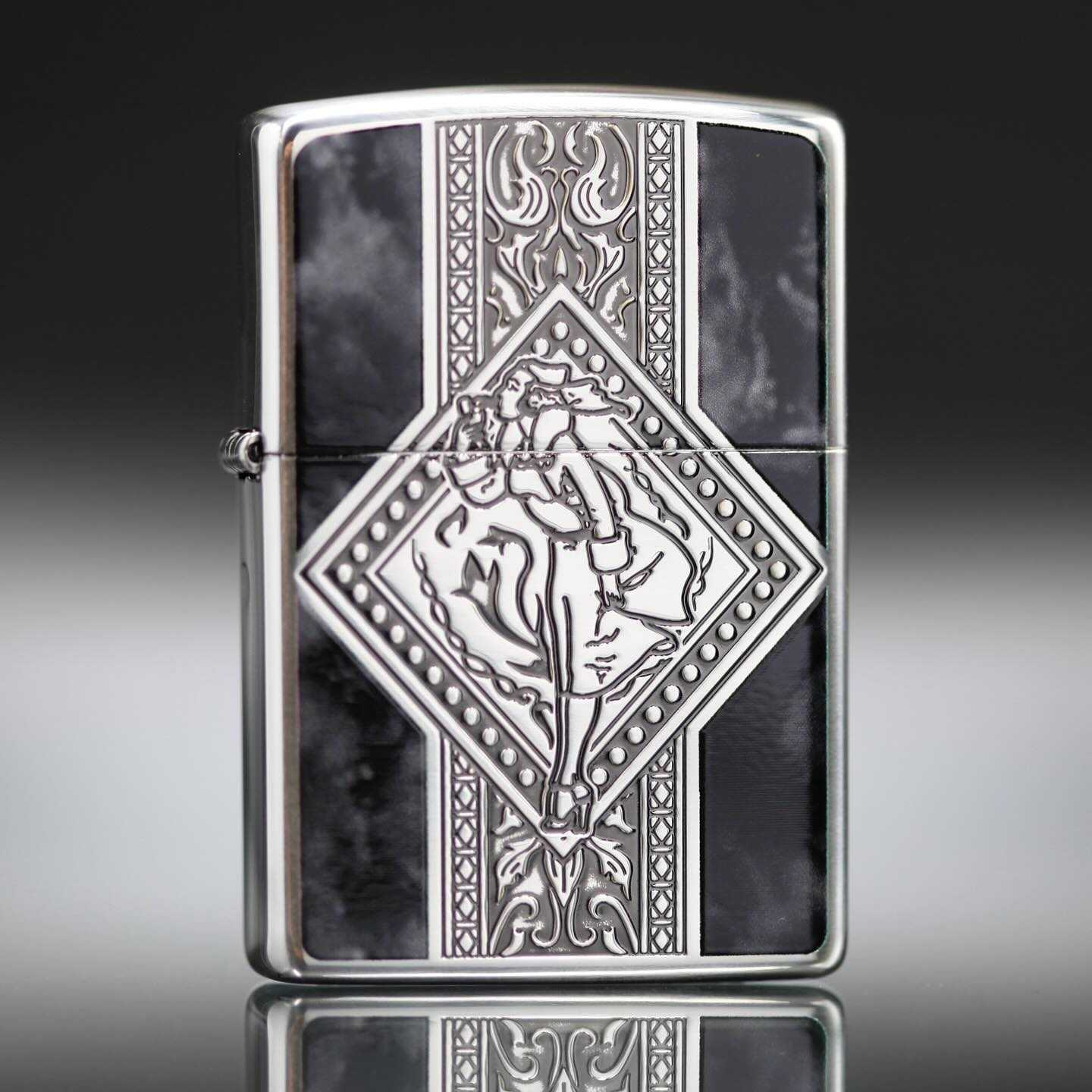 Zippo ไฟแช็กรุ่น ZJP0124 Windy Diamond Pattern (Black Marble) Limited Edition