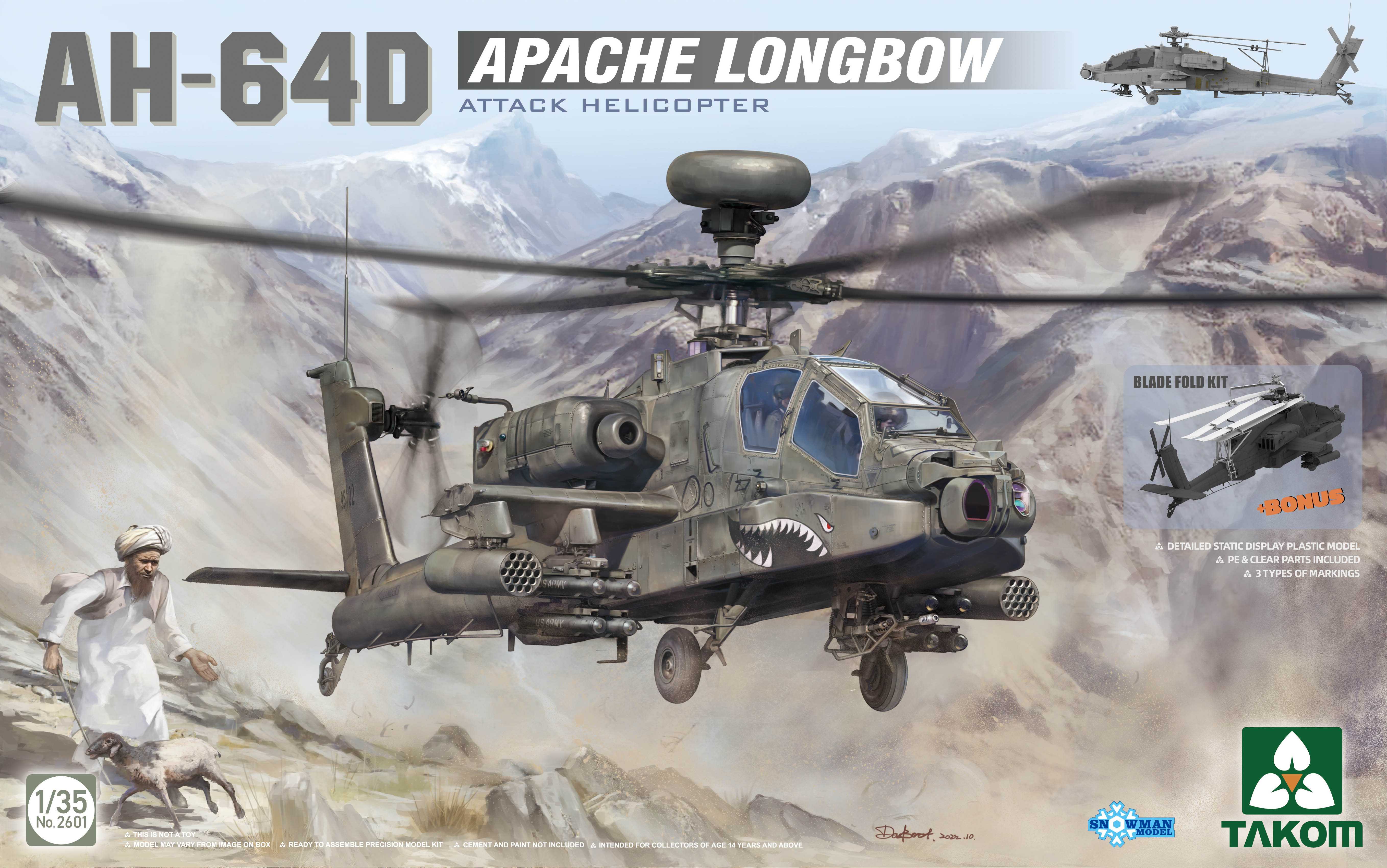 1/35 AH-64D APACHE LONGBOW + BONUS BLADE FOLD KIT