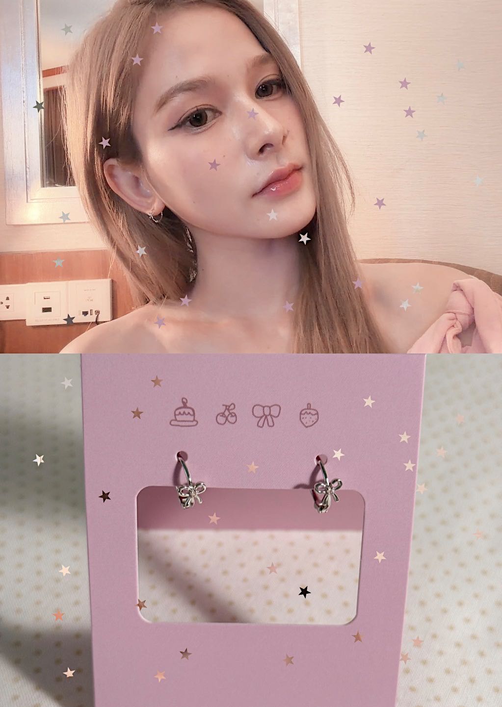 ”Blush hoop“ รหัส gaandga10 เงินแท้ทั้งชิ้น 96.91% ชุบRhodium ออกแบบควบคุมการผลิตโดย gaandga™ , ®