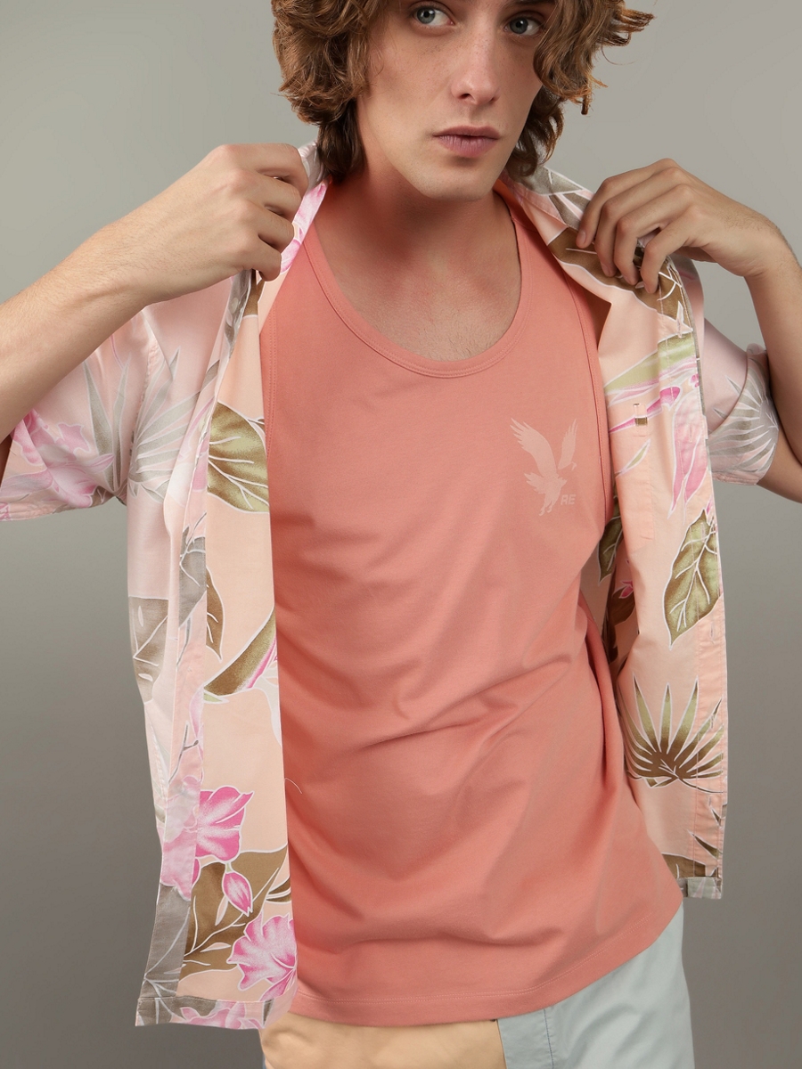 เสื้อเชิ้ต ผู้ชาย JASON FLORAL SS OVERSIZED CSC STAFFORD FADE SHIRT ( 015-2527-823 )