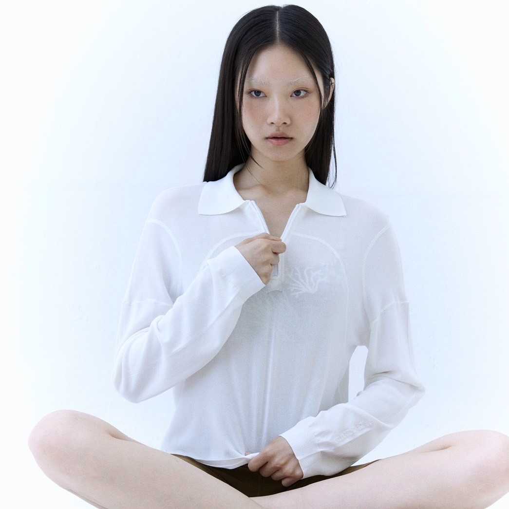 knit half-zip pullover