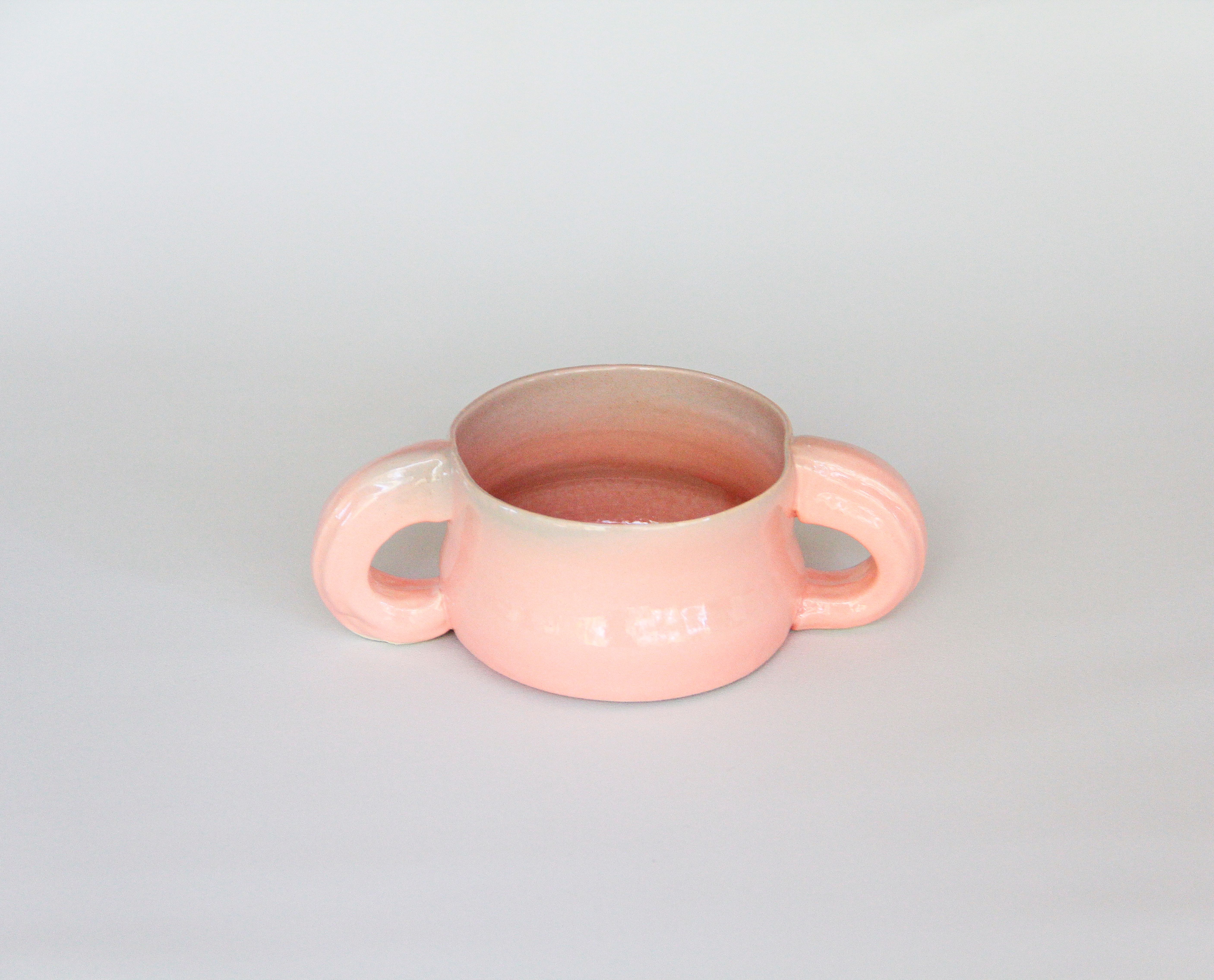 Peachy Pink Soup Bowl