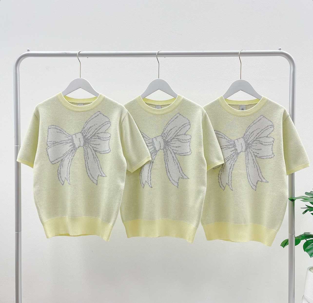 Ronron RIBBON ITALY COTTON SHORT KNIT YELLOW