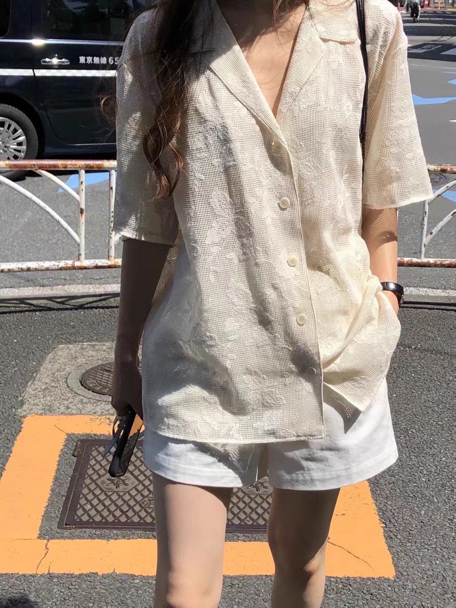 OUNCE  Flowers Loose Shirt (Made in Korea🇰🇷)Pre-order 15 dat