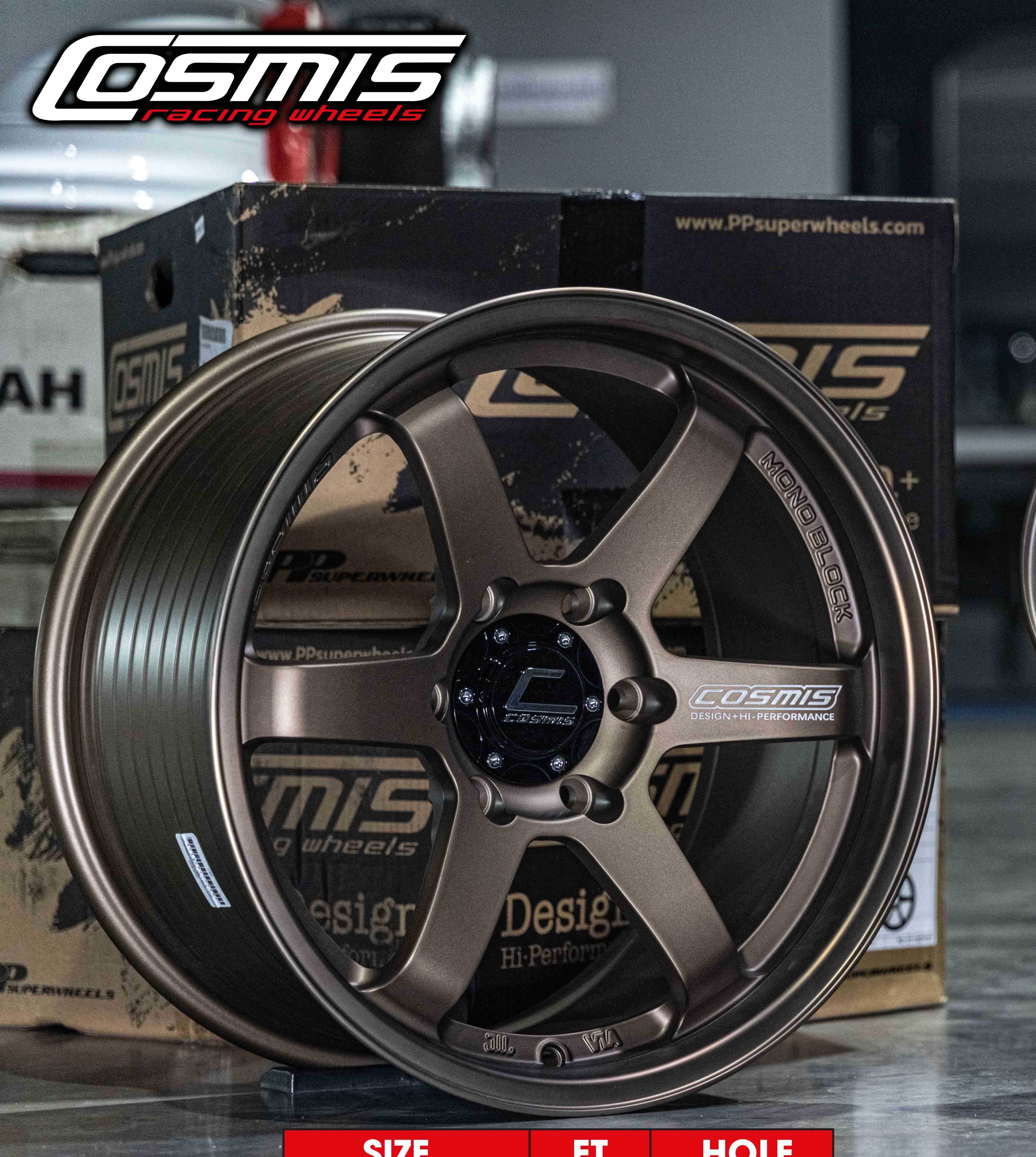 แม็กซ์ RG-06T(TD256) 18X9.5 6X139.7 ET25 CB.106 MBRZ+X/BRZ-H(สีน้ำตาลไหม้+CNCตัวหนังสือที่ก้าน)
