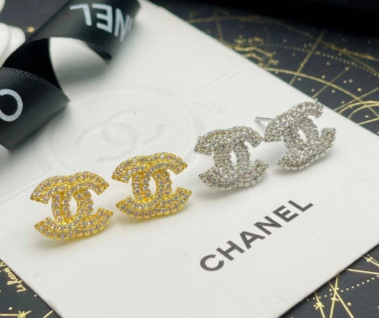 ต่างหู chanel งาน size (กลาง) ขายดี งานท้อปเกรด🔥