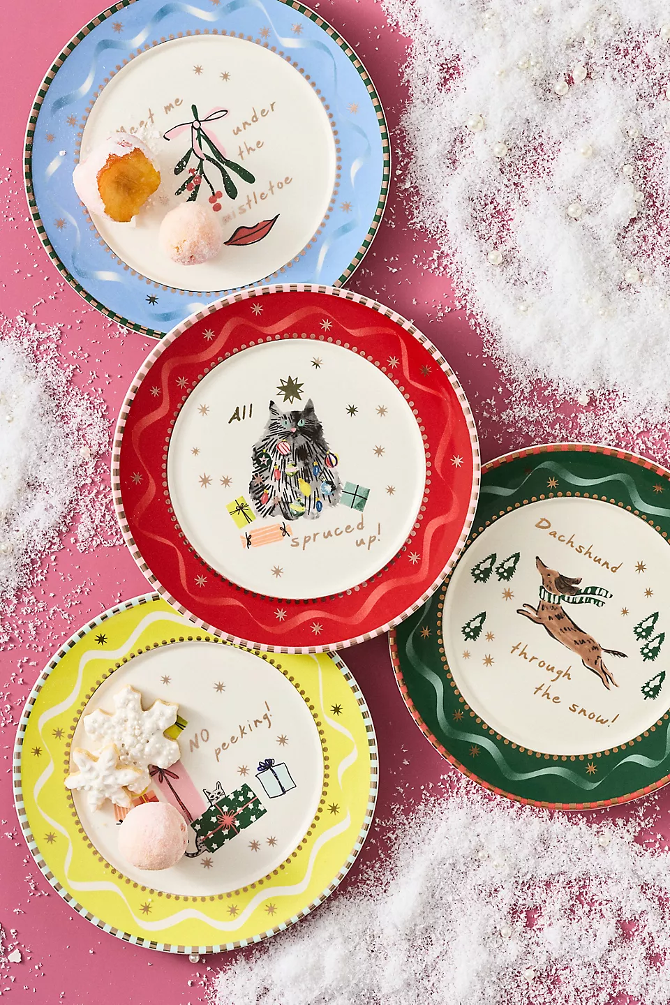 (Early Santa Sale) Caroline Stoneware Holiday Dessert Plate