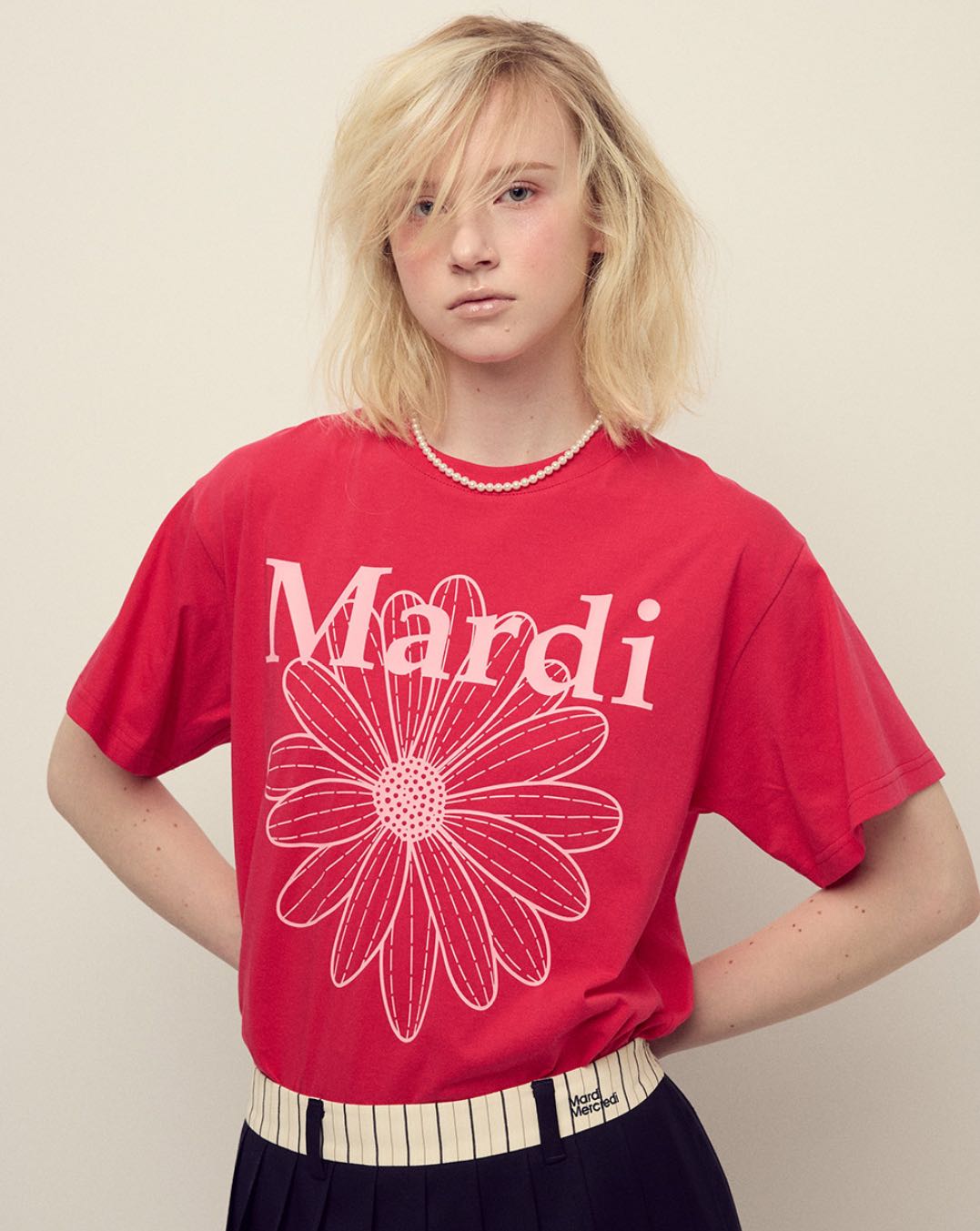 TSHIRT FLOWERMARDI_RED PINK