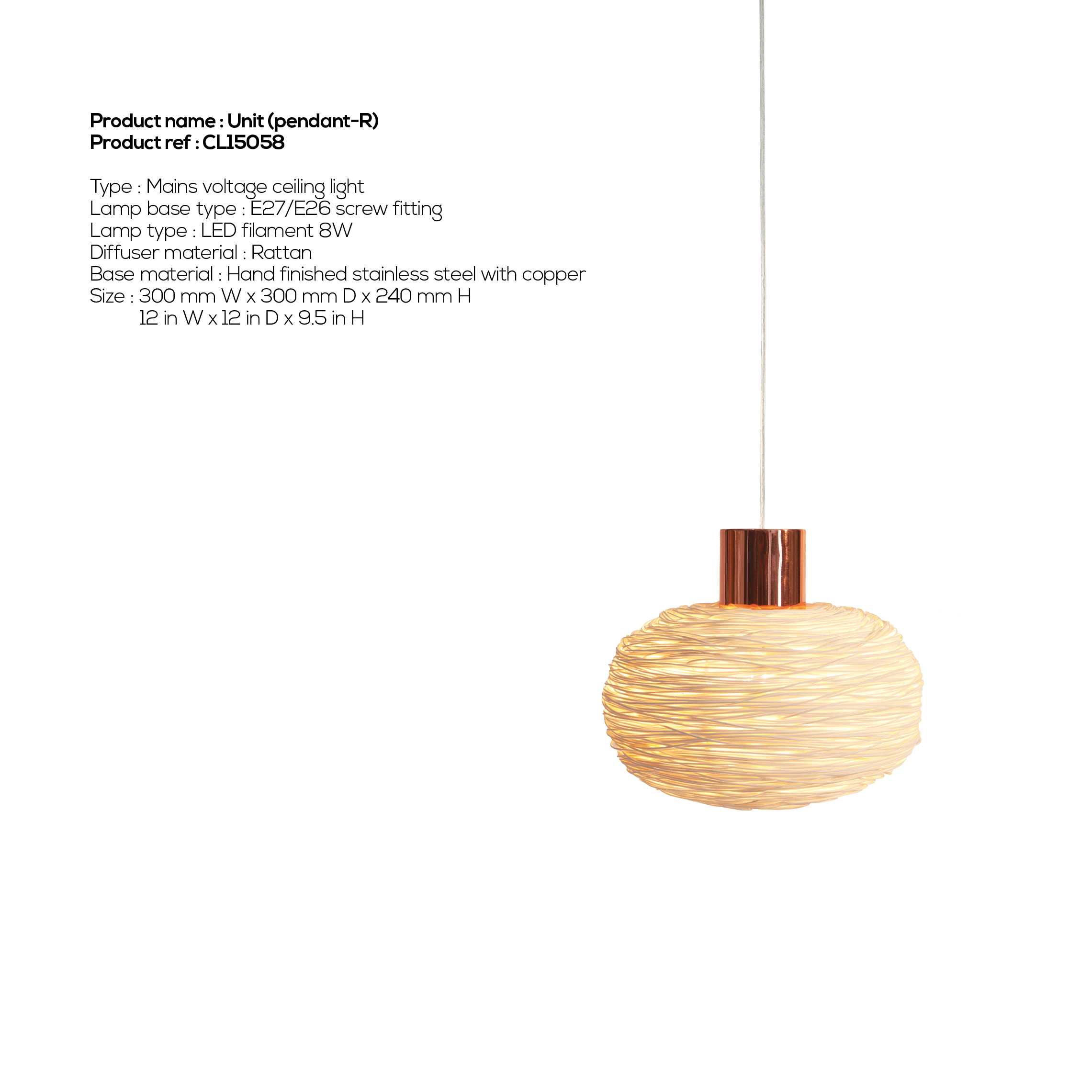 Unit pendant-R (Ceiling light)