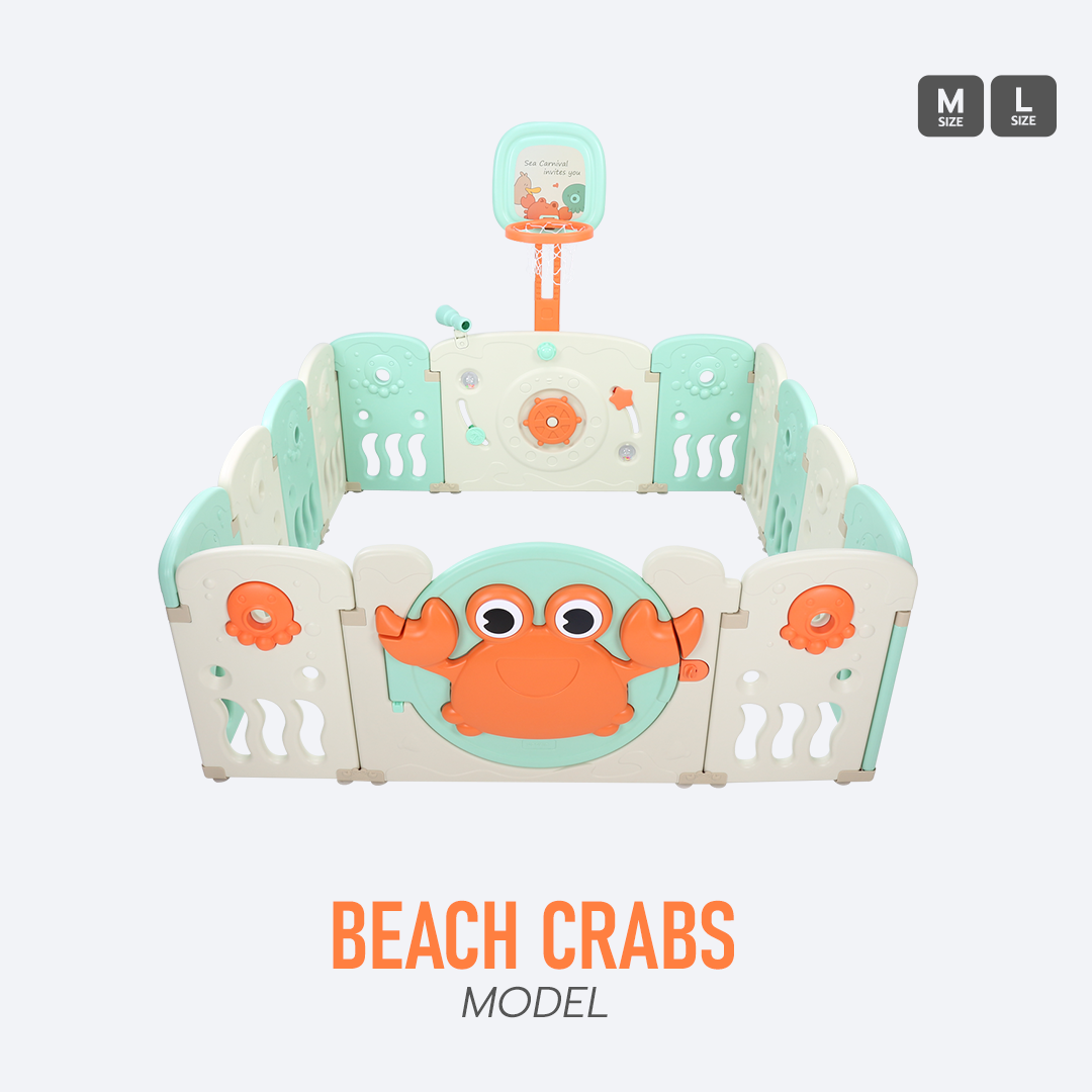 คอกกั้นเด็ก รุ่น Beach Crab พร้อมแป้นบาส