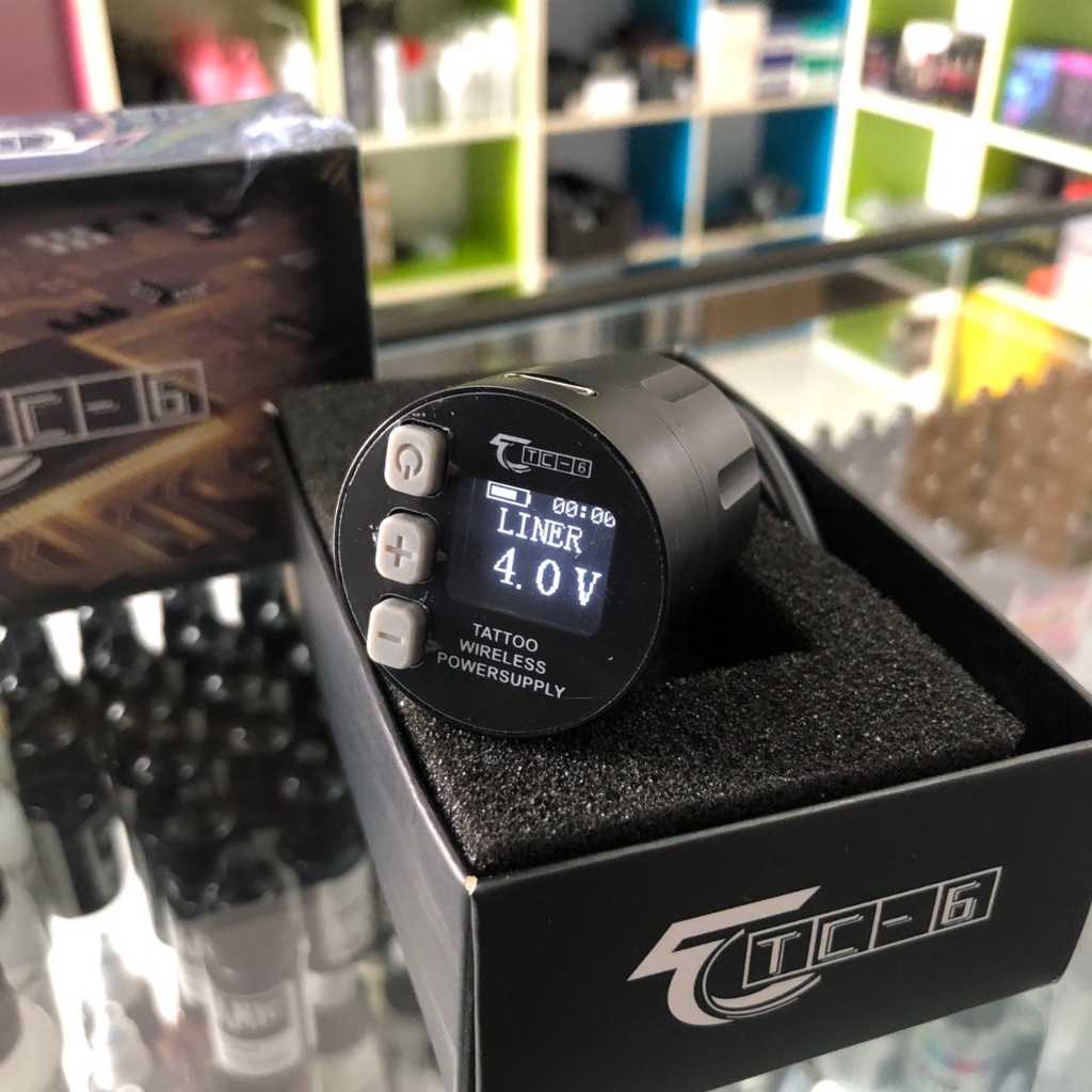 TATTOO WIRELESS POWER SUPPLY TC-6 พาวเวอร์ซัพพลายไร้สาย TC-6  อุปกรณ์สำหรับเครื่องสัก