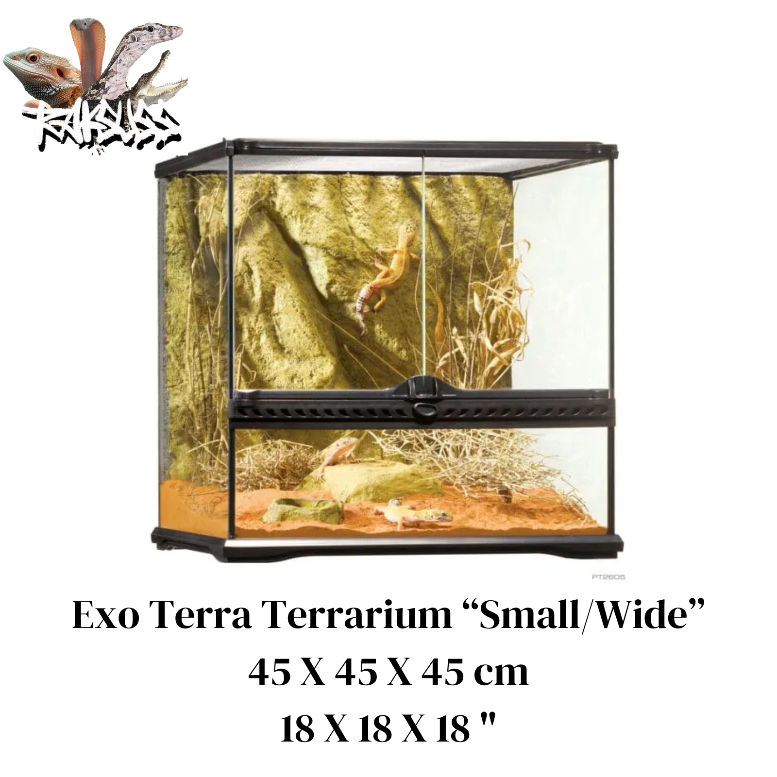 Exo Terra Natural Terrarium Small Wide 18” x 18” x 18”(PT2605)