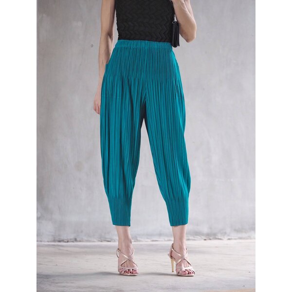 ยาว34 นิ้ว! 2MUAY รุ่น GJO6045 FLUFFY PLEATED PANTS กางเกงอัดพลีทคุณภาพ 15สี FREE SIZE