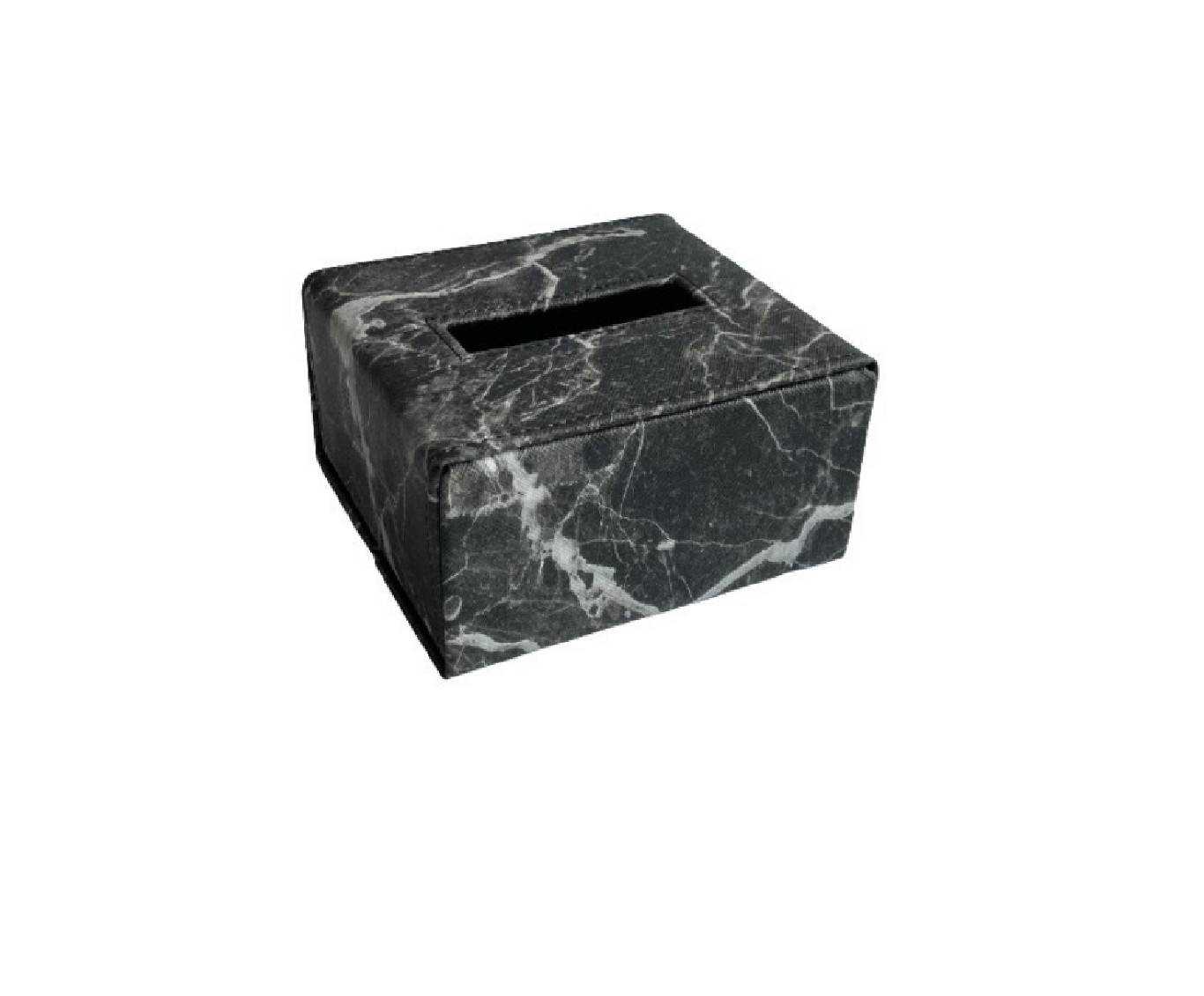 Tissue Pop-up, Marble Pattern PU, Black