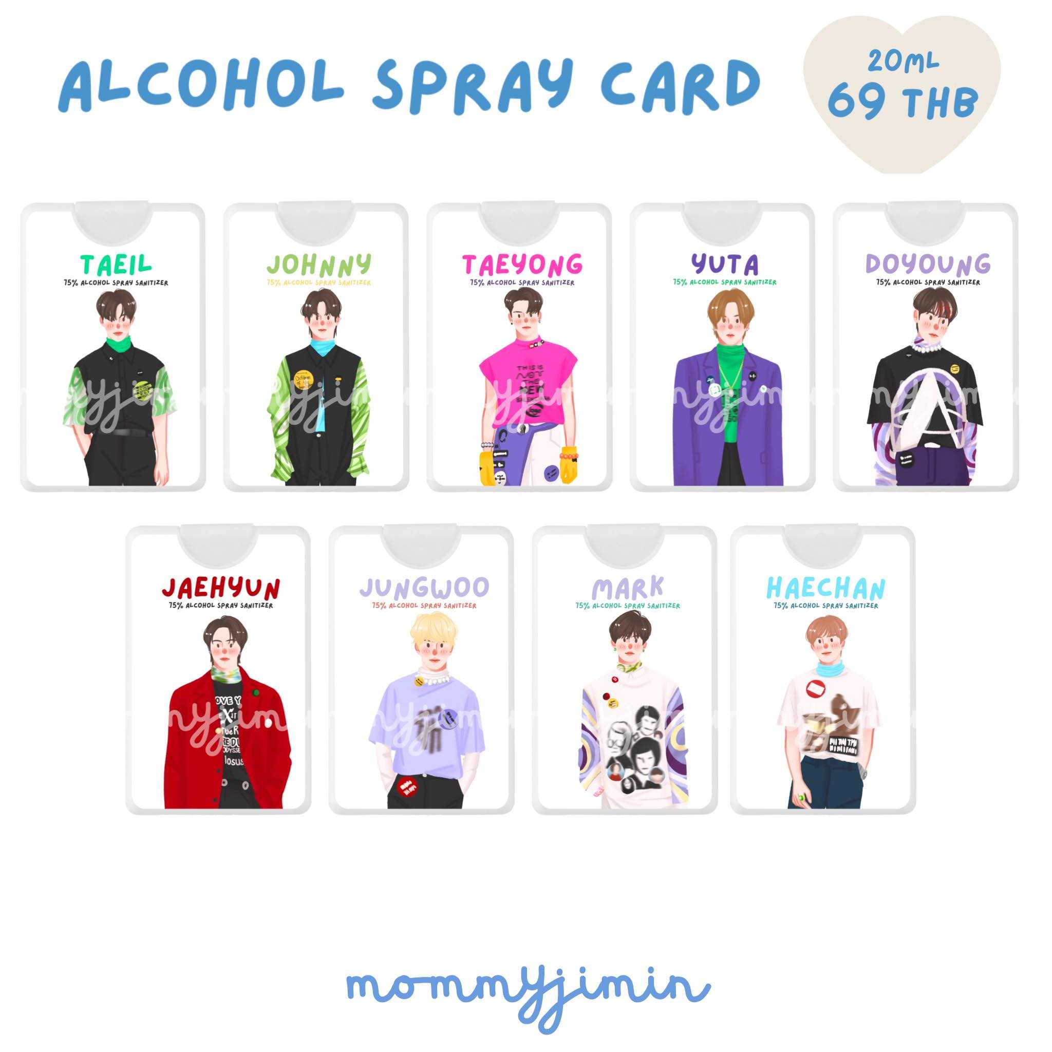 Alcohol spray card   75% NCT STICKER by mommyjiminn