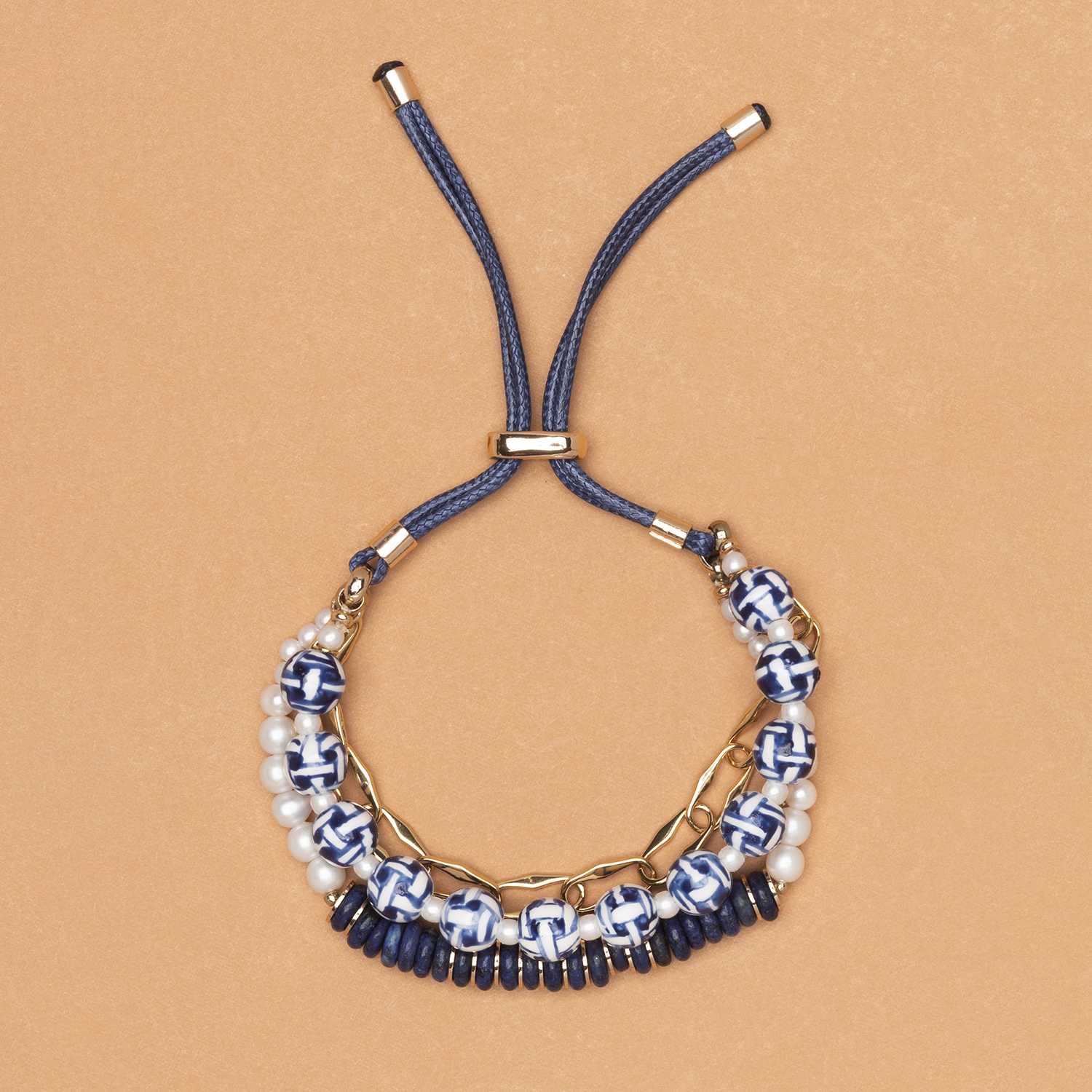WHITE LAPIS CHAIN BRACELET